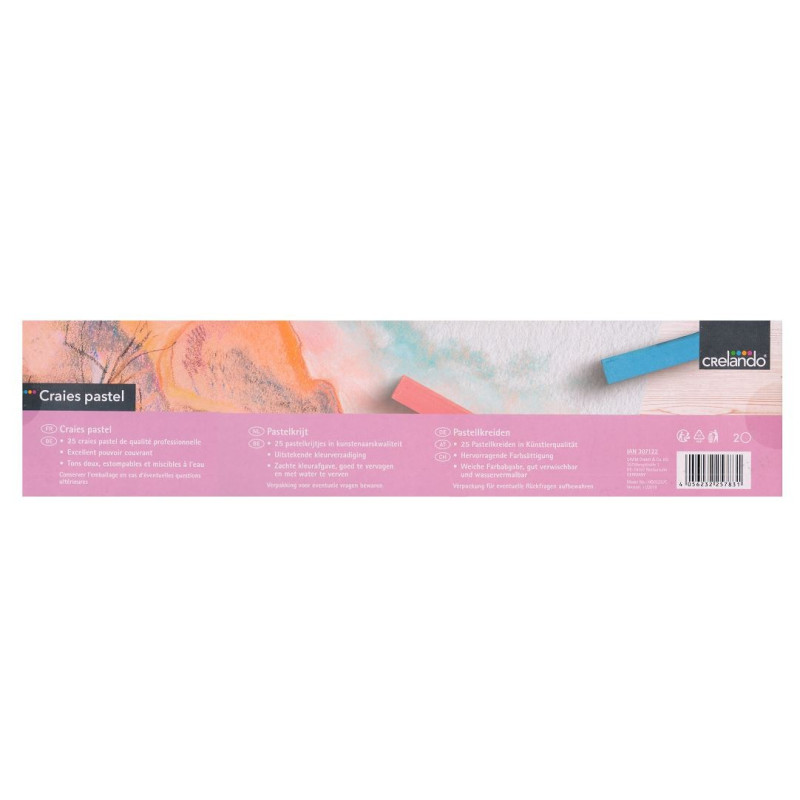 مجموعه 25 رنگ پاستل گچی کرلاندو | CRELANDO