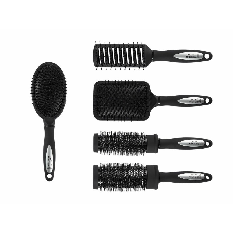 برس مو مدل بیضی بزرگ رنگ مشکی میومار | miomare