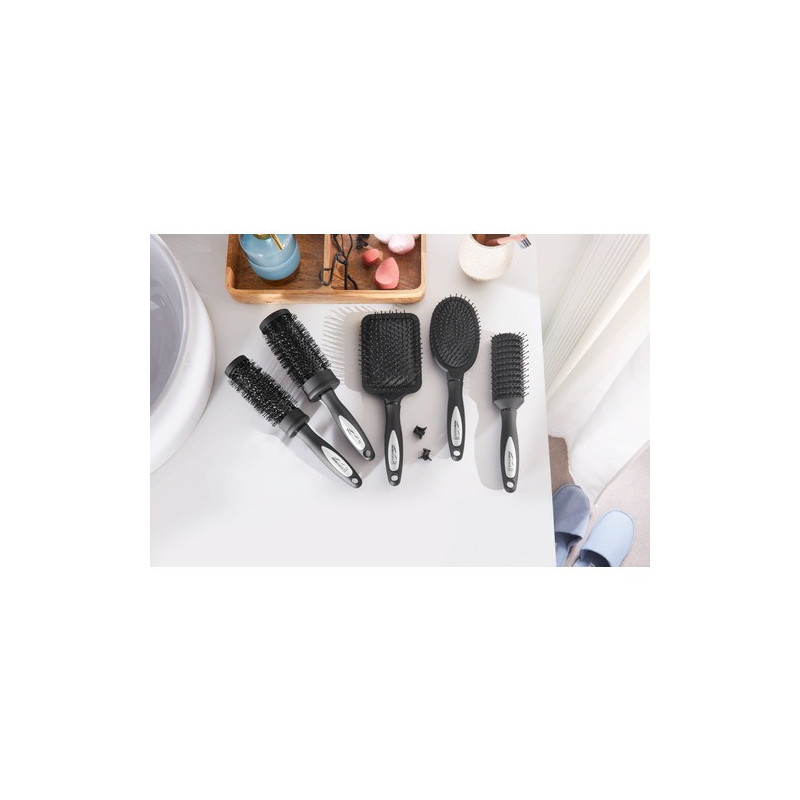 برس مو مدل بیضی بزرگ رنگ مشکی میومار | miomare