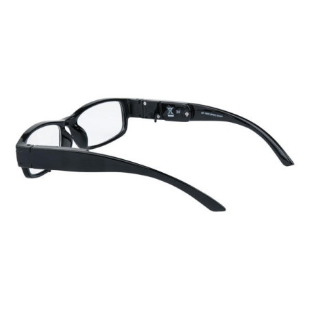 عینک مطالعه LED دار با فریم مشکی مات آریول | AURIOL
