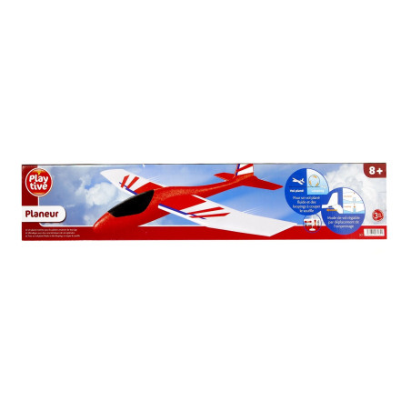 هواپیما گلایدر مدل سفید-قرمز پلی تیو | Playtive