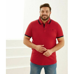 پلوشرت آستین کوتاه قرمز مردانه لیورجی | LIVERGY