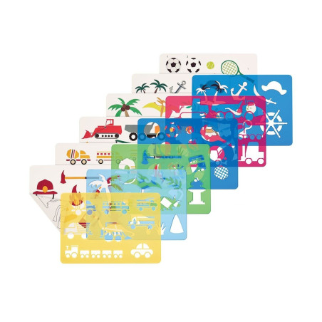 مجموعه 6 عددی شابلون طرح وسایل نقلیه یونایتد آفیس | UNITED OFFICE