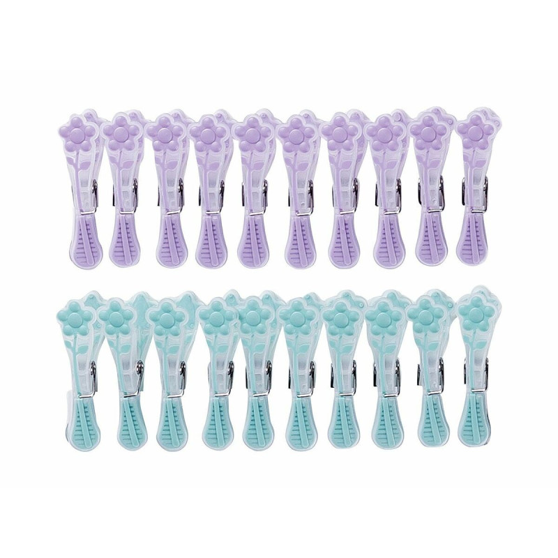 پک 20 عددی گیره لباس سبز و بنفش آکواپور | AquaPur