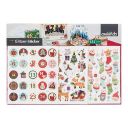 پک 187 عددی استیکر طرح کریسمس کرلاندو | CRELANDO