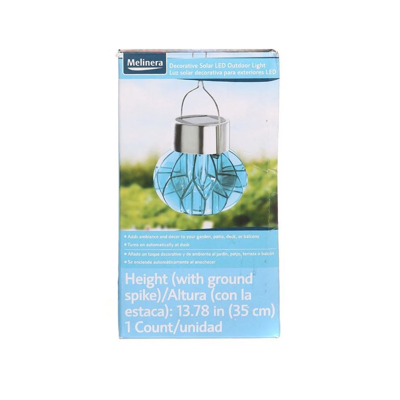 چراغ آبی خورشیدی باغچه ای چند منظوره ملینرا | Melinera