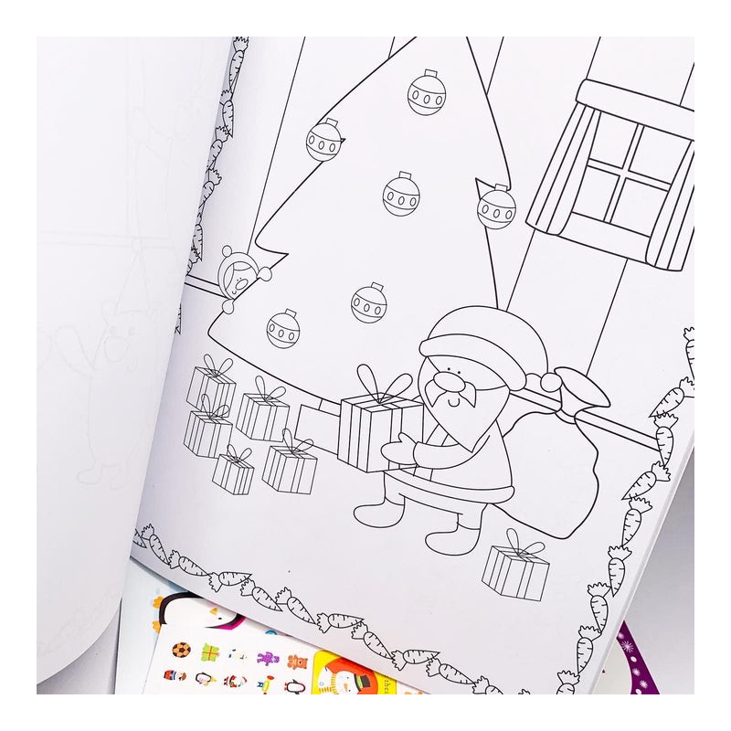 مجموعه رنگ آمیزی، بازی، سرگرمی، مداد رنگی و استیکر ایگلو بوکس | igloo books