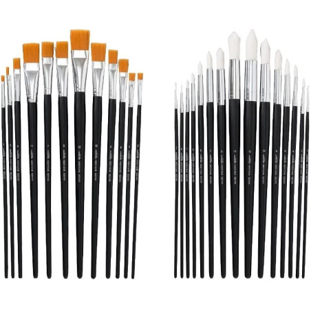 مجموعه 12 عددی قلم مو تخت کرلاندو | CRELANDO