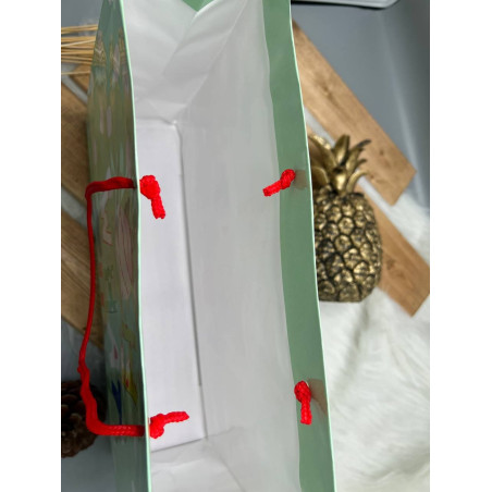 پاکت کادویی بزرگ رنگ سبز طرح خال خال لیدل | LIDL
