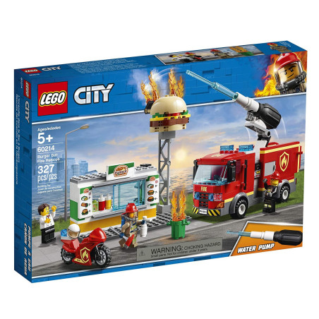 کیت 327 تکه امداد و نجات آتش نشانی برای برگر فروشی لگو | LEGO