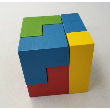 مجموعه 7 تکه پازل مکعبی چوبی پلی تیو | playtive