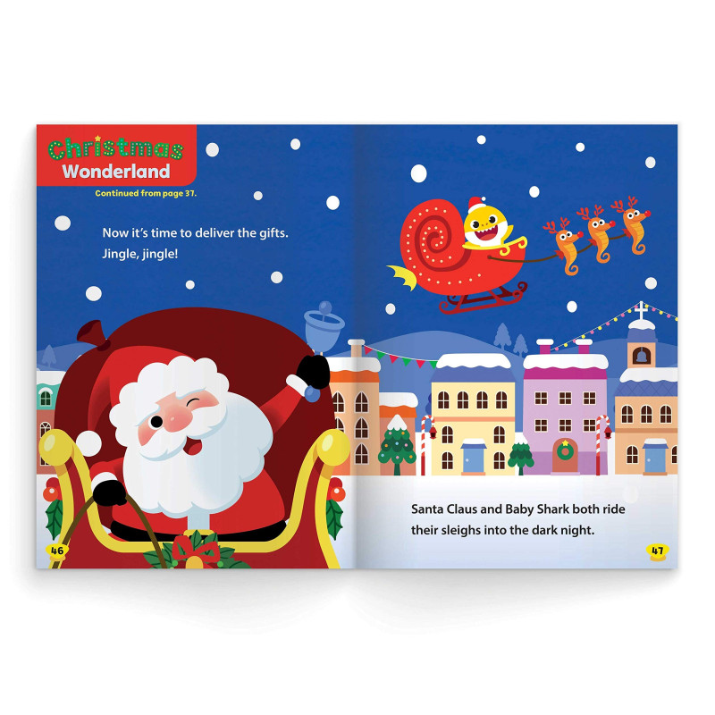 کتاب داستان، معما و رنگ آمیزی کوسه کوچولو به زبان انگلیسی سنتوم | centum