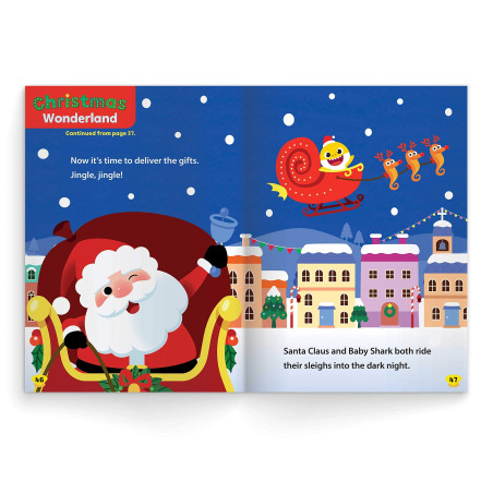 کتاب داستان، معما و رنگ آمیزی کوسه کوچولو به زبان انگلیسی سنتوم | centum