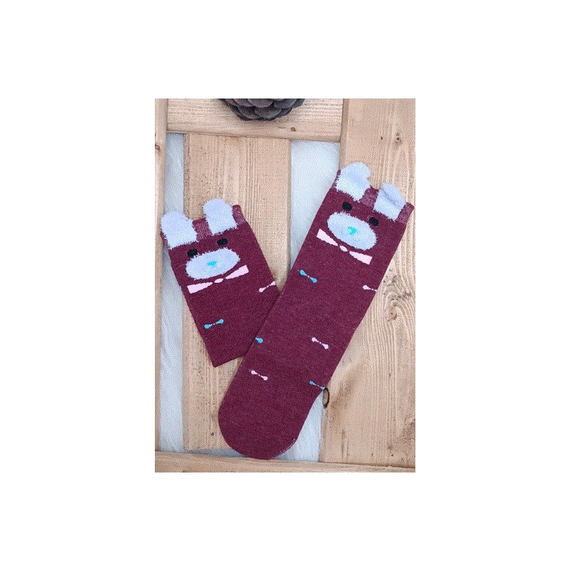 جوراب ساق بلند گوش دار طرح حیوانات بچه گانه بی بی ساکس | BABY SOCKS