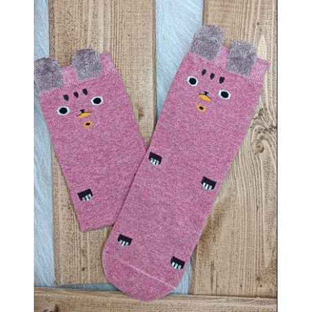 جوراب ساق بلند گوش دار طرح حیوانات بچه گانه بی بی ساکس | BABY SOCKS