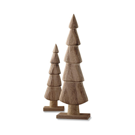 مجموعه دو عددی مجسمه چوبی درخت کاج چیبو | Tchibo