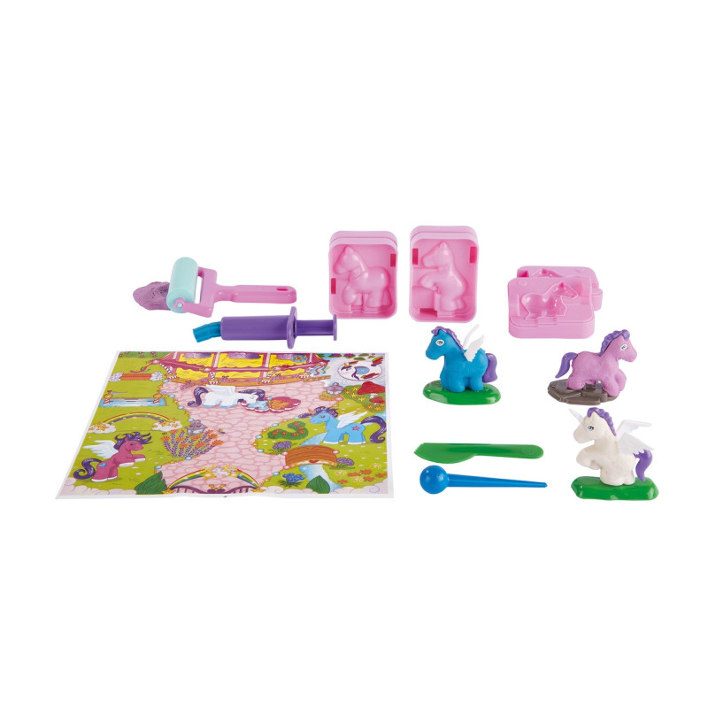 مجموعه 32 تکه خمیر بازی مدل اسب های تک شاخ پلی تیو جونیور | PLAYTIVE JUNIOR