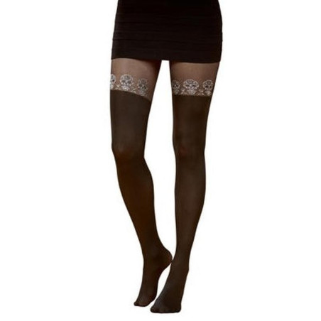 جوراب شلواری طرح جمجمه براق هالووین زنانه لیدل | فروشگاه اینترنتی همپل لند