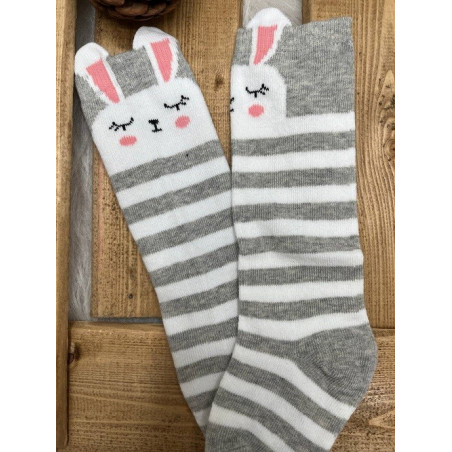 جوراب راه راه طرح صورت حیوانات بچه گانه جی جی اس کیدز | GGS KIDS