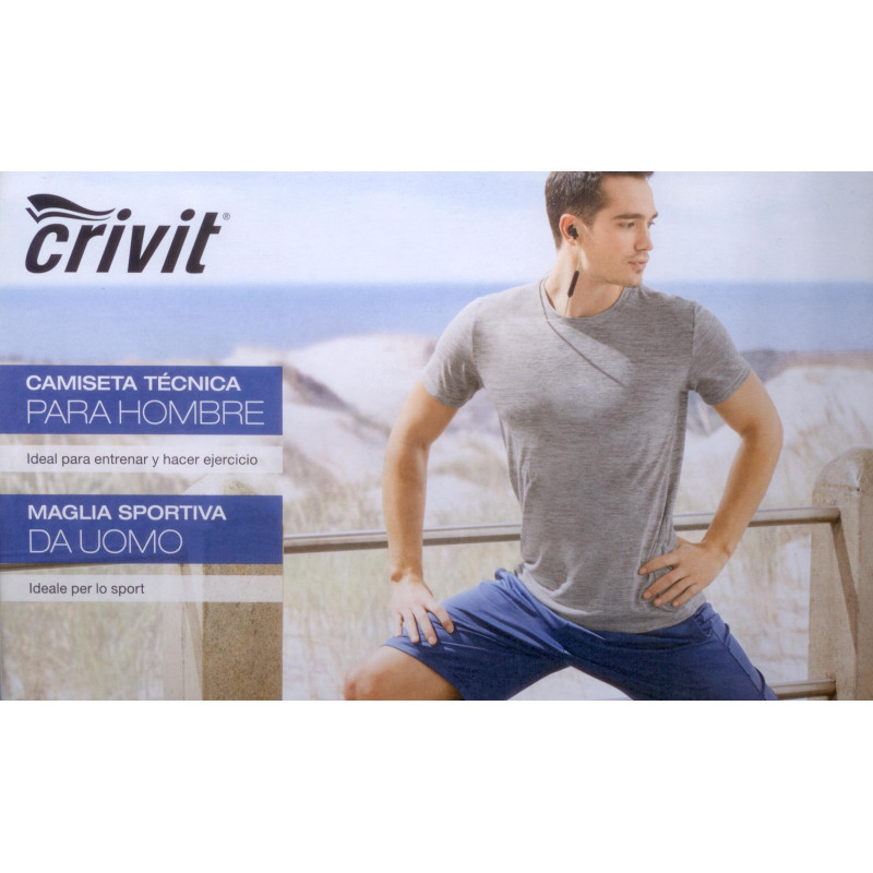 تیشرت ورزشی آستین کوتاه طوسی رنگ مردانه کریویت | فروشگاه اینترنتی همپل لند