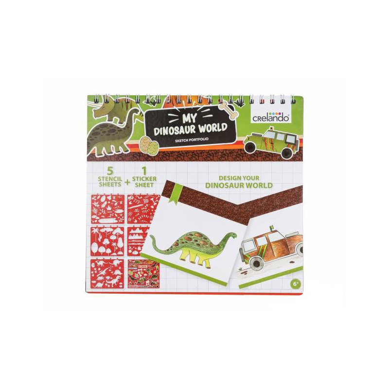 دفترچه طراحی شابلون دار به همراه برچسب کرلاندو | فروشگاه اینترنتی همپل لند