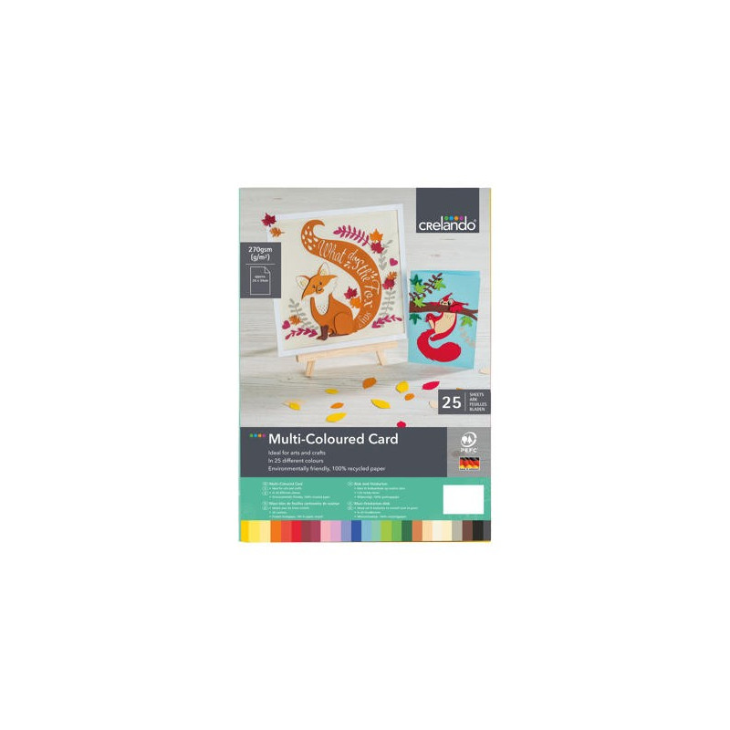 مجموعه 25 ورقه ای مقوا 270 گرمی کرلاندو | فروشگاه اینترنتی همپل لند