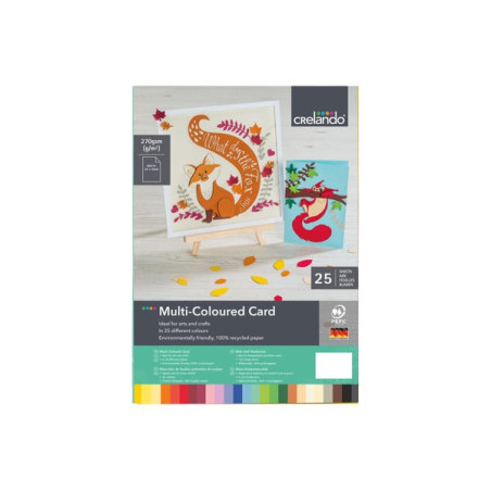 مجموعه 25 ورقه ای مقوا 270 گرمی کرلاندو | فروشگاه اینترنتی همپل لند