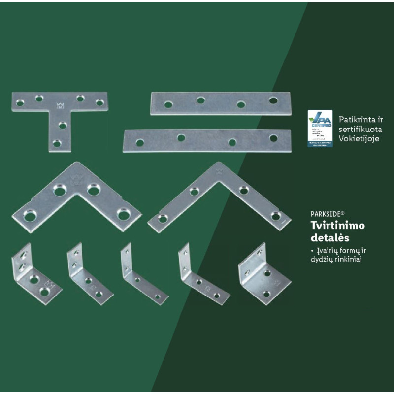 مجموعه 8 عددی براکت عمودی طرح L پارکساید | PARKSIDE