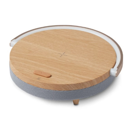 اسپیکر بلوتوث با شارژر بی‌سیم و چراغ خواب چیبو