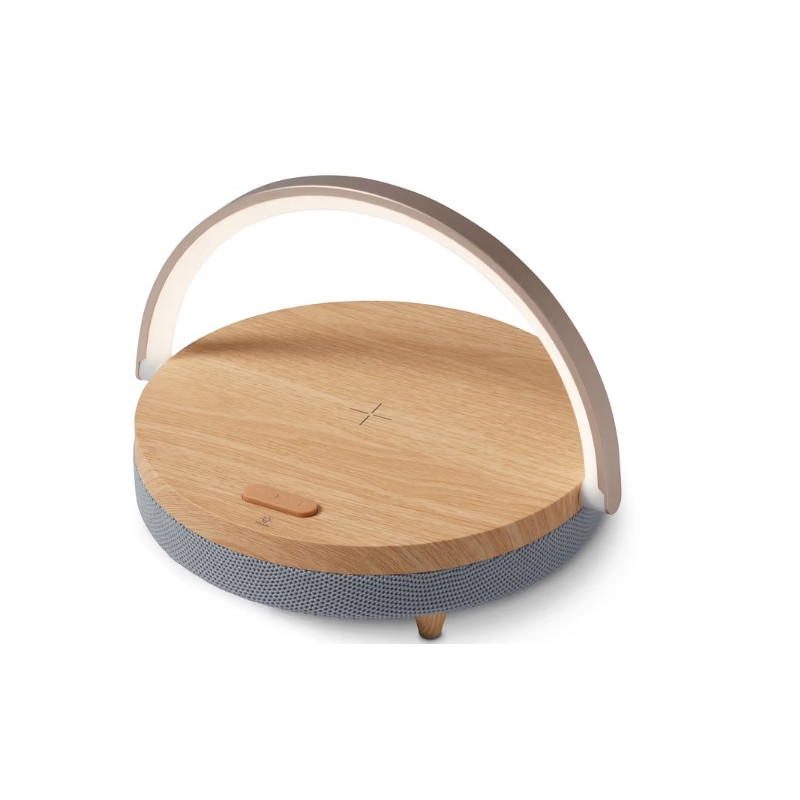 اسپیکر بلوتوث با شارژر بی‌سیم و چراغ خواب چیبو