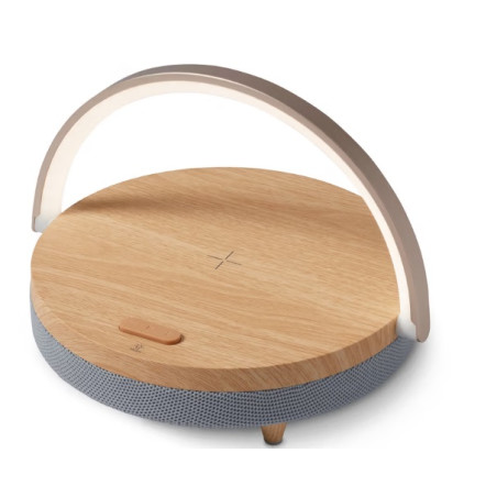 اسپیکر بلوتوث با شارژر بی‌سیم و چراغ خواب چیبو