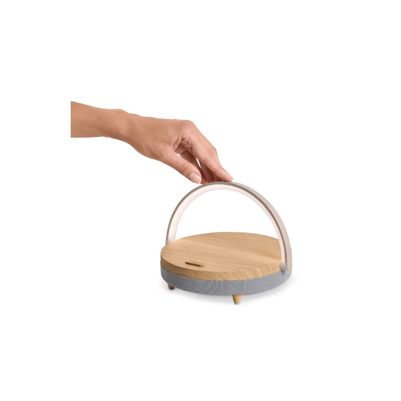 اسپیکر بلوتوث با شارژر بی‌سیم و چراغ خواب چیبو