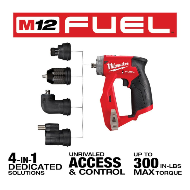 دریل پیچگوشتی شارژی چندکاره مدل M12 FUEL (2505-20) میلواکی