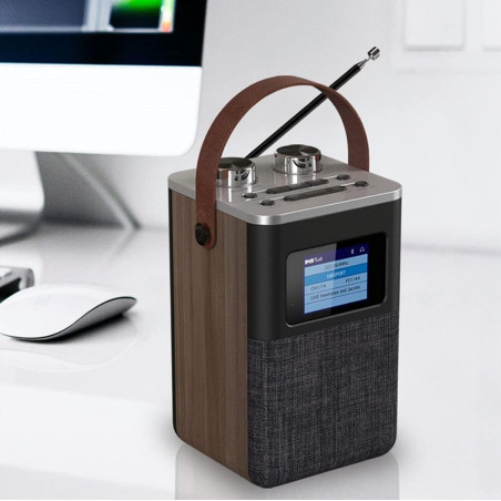 رادیو اسپیکر حرفه ای بدنه چوبی مدل retro-desing چیبو