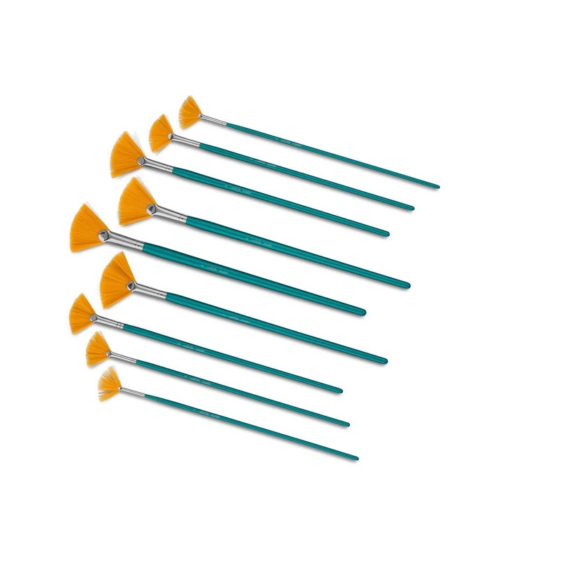 مجموعه 9 عددی قلم مو بادبزنی کرلاندو | فروشگاه اینترنتی همپل لند