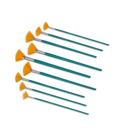 مجموعه 9 عددی قلم مو بادبزنی کرلاندو | فروشگاه اینترنتی همپل لند