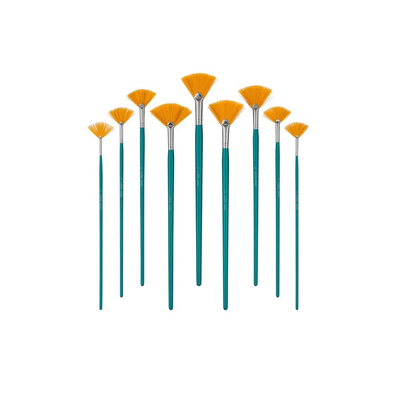 مجموعه 9 عددی قلم مو بادبزنی کرلاندو | فروشگاه اینترنتی همپل لند