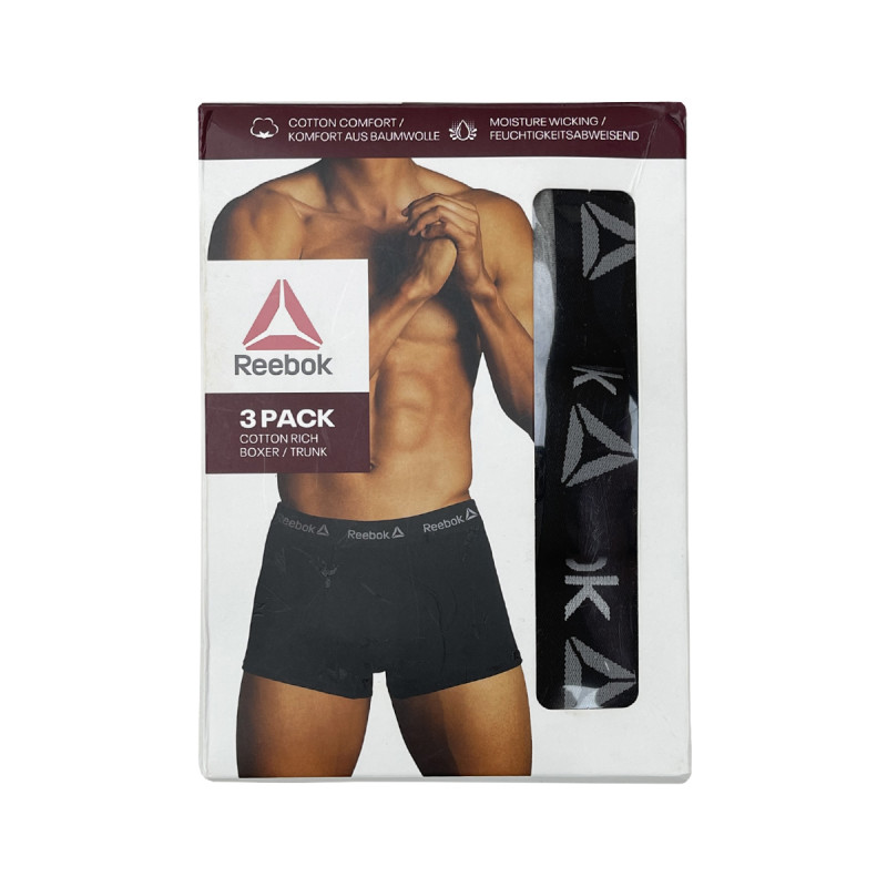 پک 3 عددی شورت پادار بوکسر مردانه ریباک | Reebok