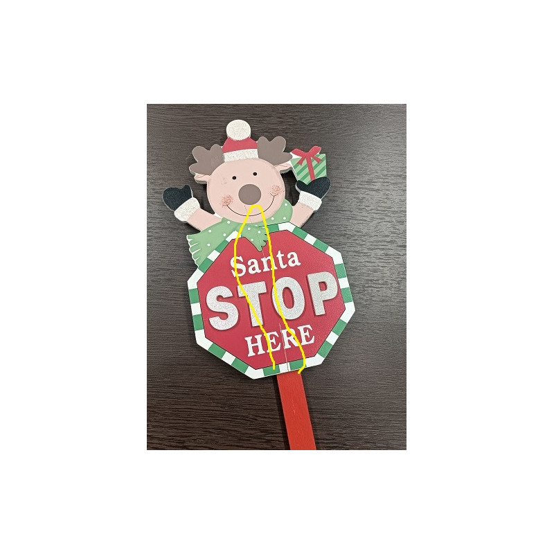 تابلو چوبی santa STOP here پریمیر