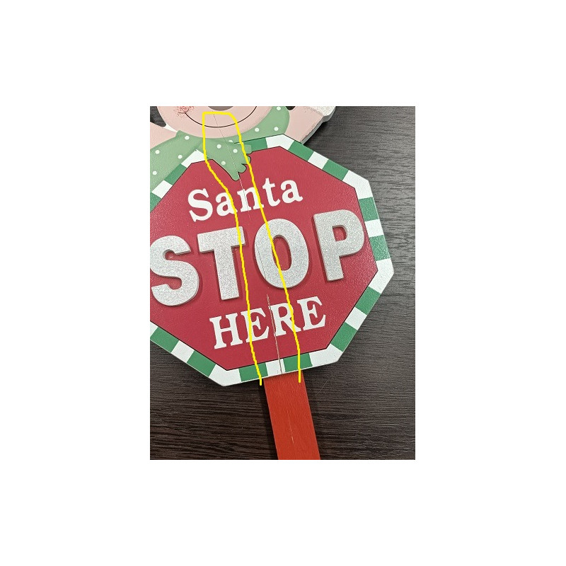 تابلو چوبی santa STOP here پریمیر