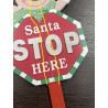 تابلو چوبی santa STOP here پریمیر
