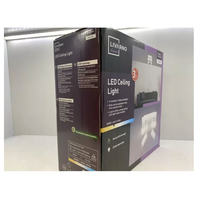 چراغ LED سقفی چهار شعله لیوارنو | فروشگاه اینترنتی همپل لند