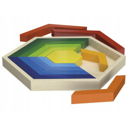 پازل چوبی رنگین‌ کمان مدل مونته‌ سوری پلی تیو | فروشگاه اینترنتی همپل لند