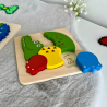 پازل چوبی 5 تکه طرح تمساح پلی تیو | Playtive